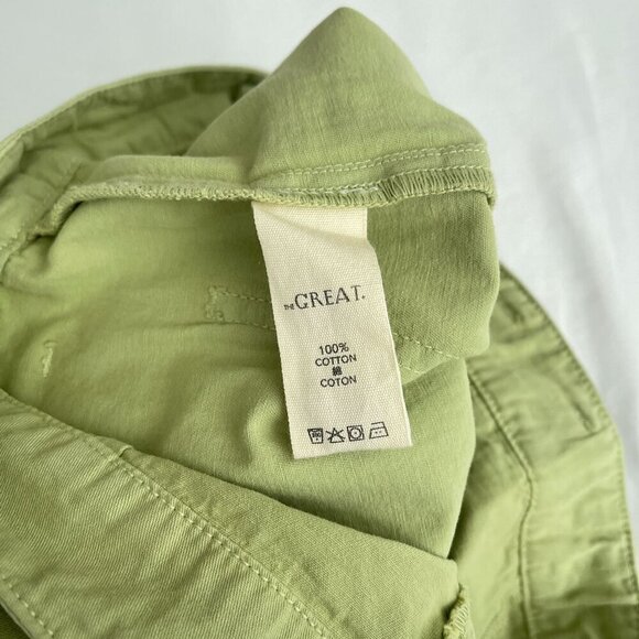 The Great Vintage‎ Straight Relaxed Fit Pants Flat Front Pockets Green Women 28 - Picture 9 of 16